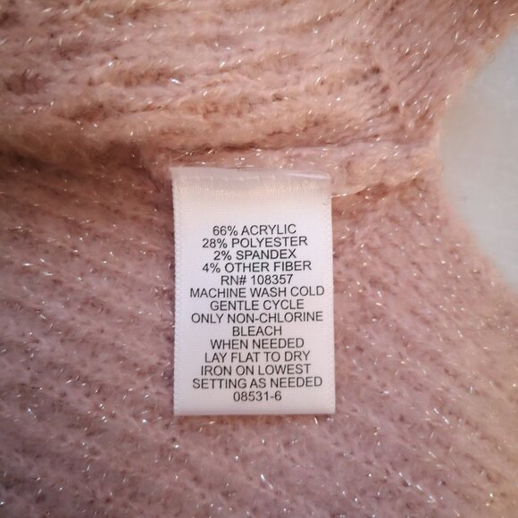 Liz Claiborne Ladies Size Small Light Pink Tunic/Sweater with Scarf - Picture 5 of 11